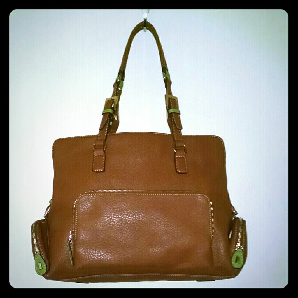 Liz Claiborne Brown large shoulder bag